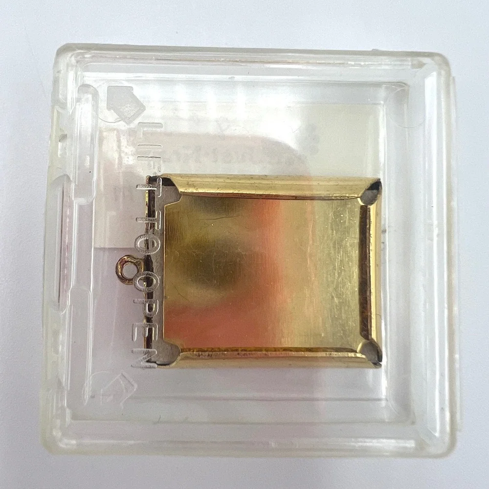 Just Nan Tiny Frame Charm JNC32 Gold Tone Miniature Santa Claus RARE HTF